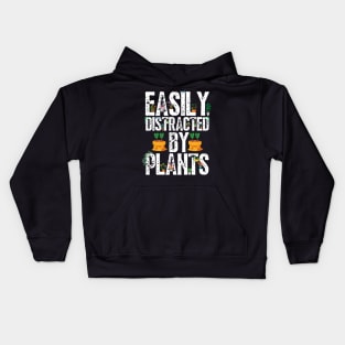 Easily distracted by plants Kids Hoodie